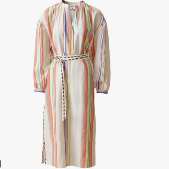 Lemlem H&M HM Lyocell-Blend Kaftan Dress Multi Striped Sizes XS-L New - Picture 1 of 4